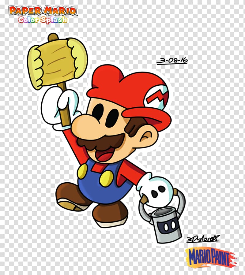 Paper Mario: Color Splash Super Mario Bros., caramel splash transparent background PNG clipart