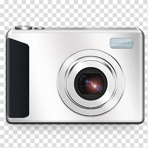 silver point-and-shoot camera, digital camera cameras & optics, Library transparent background PNG clipart