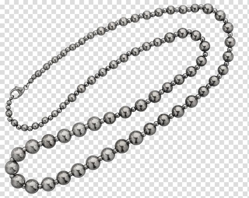 Chain Necklace Bead Pearl Silver, jewelry accessories transparent background PNG clipart