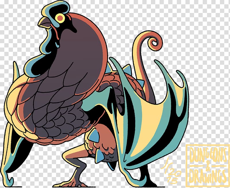 Dungeons & Dragons Cockatrice Chicken Legendary creature, chicken transparent background PNG clipart