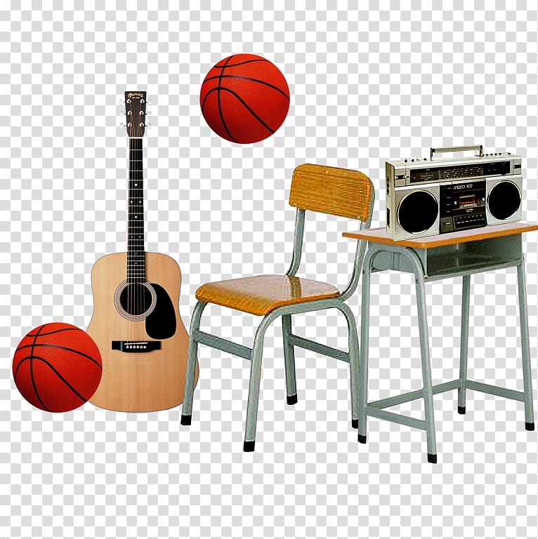 Table Acoustic guitar Basketball, basketball,guitar transparent background PNG clipart