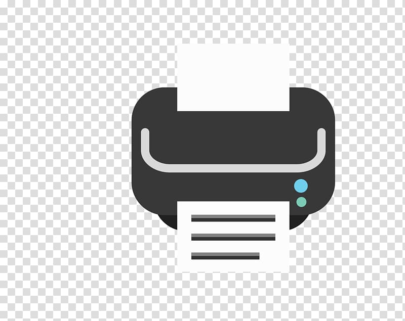 black printer illustration, Hewlett Packard Enterprise Logo Printer Icon, Cartoon black and white printer logo transparent background PNG clipart