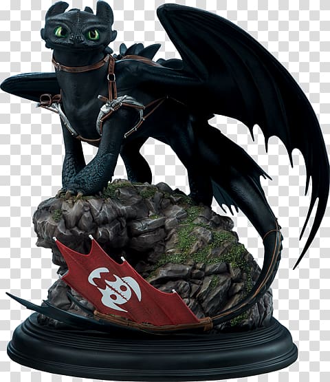 Toothless Sideshow Collectibles How to Train Your Dragon Statue, dreamworks dragon toys transparent background PNG clipart