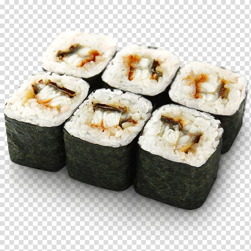 Makizushi Sushi Pizza California roll European eel, roll transparent background PNG clipart
