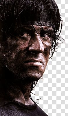 Sylvester Stallone, Rambo Angry transparent background PNG clipart