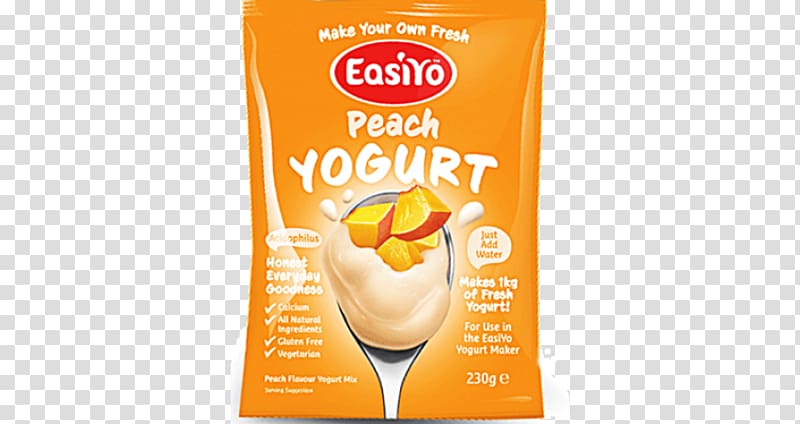 Yoghurt Milk Greek cuisine Custard Peaches and cream, peach yogurt transparent background PNG clipart