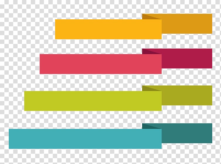 four assorted-color line colors, Ink Paper, Folding colorful ribbon transparent background PNG clipart