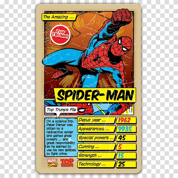 Winning Moves Top Trumps Superhero Spider-Man, spider-man transparent background PNG clipart