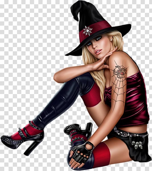 Witchcraft Halloween, witch transparent background PNG clipart