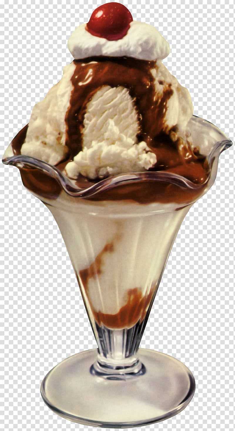 Ice cream Milkshake Sundae Banana split, ice cream transparent background PNG clipart