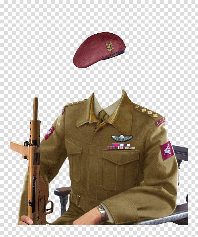 brown military uniform, Second World War Special Air Service Military uniform Dress uniform, Military soldier transparent background PNG clipart
