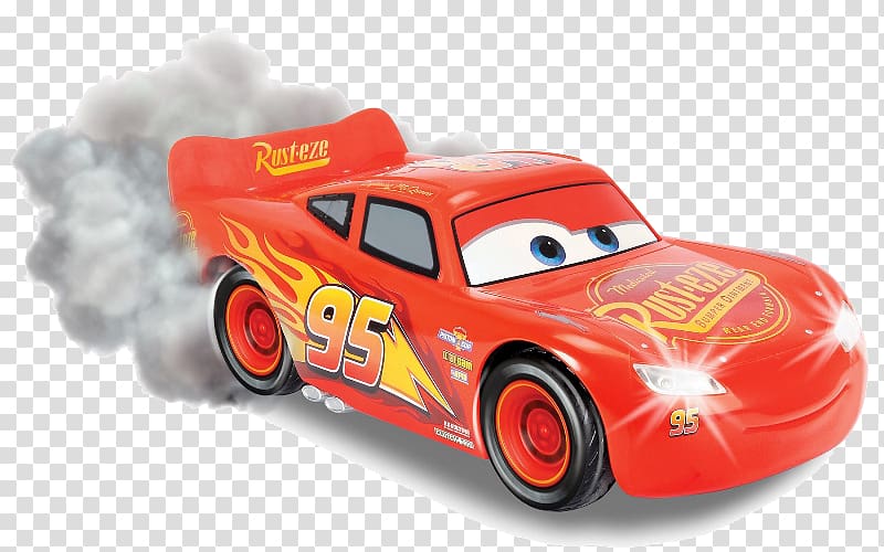 Lightning McQueen Cars Toy Character, rc car transparent background PNG clipart