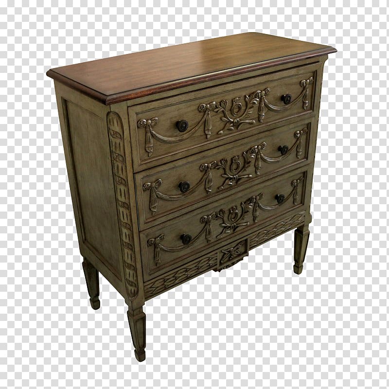 Bedside Tables Chest of drawers, european classical transparent background PNG clipart
