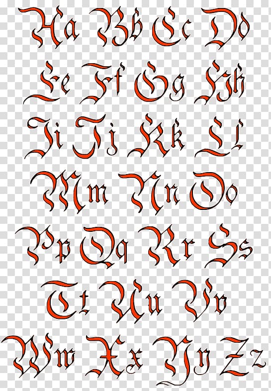Lettering Tattoo Old English Latin alphabet English alphabet, Flash transparent background PNG clipart