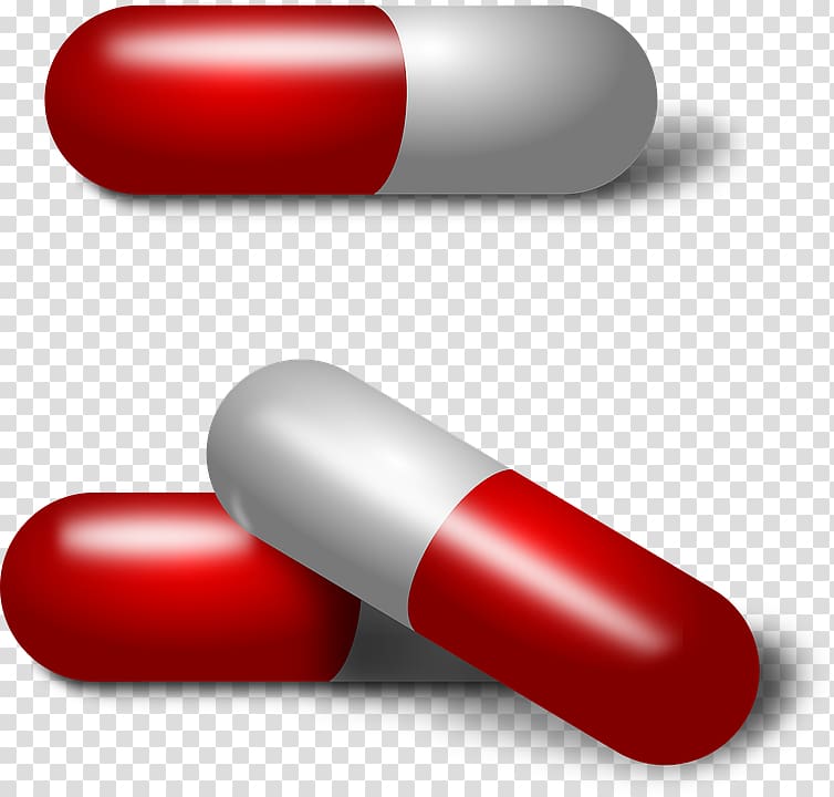 three red-and-gray capsules illustration, Capsule Tablet Pharmaceutical drug , Pills transparent background PNG clipart