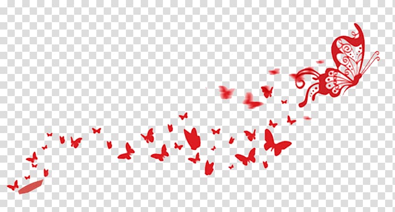 red butterflies illustration, Butterfly Euclidean Icon, Butterfly fly away transparent background PNG clipart
