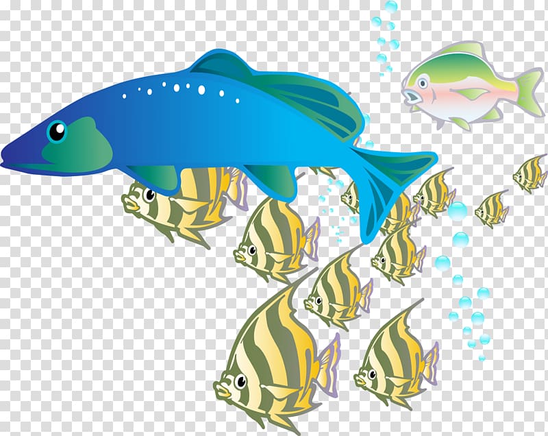 , Hand-painted blue striped fish fish transparent background PNG clipart