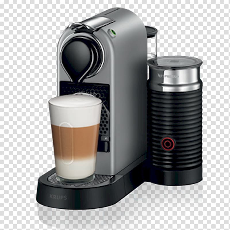 Krups Nespresso CitiZ & Milk XN760 Coffeemaker De\'Longhi Nespresso Citiz & Milk EN 267, Coffee transparent background PNG clipart