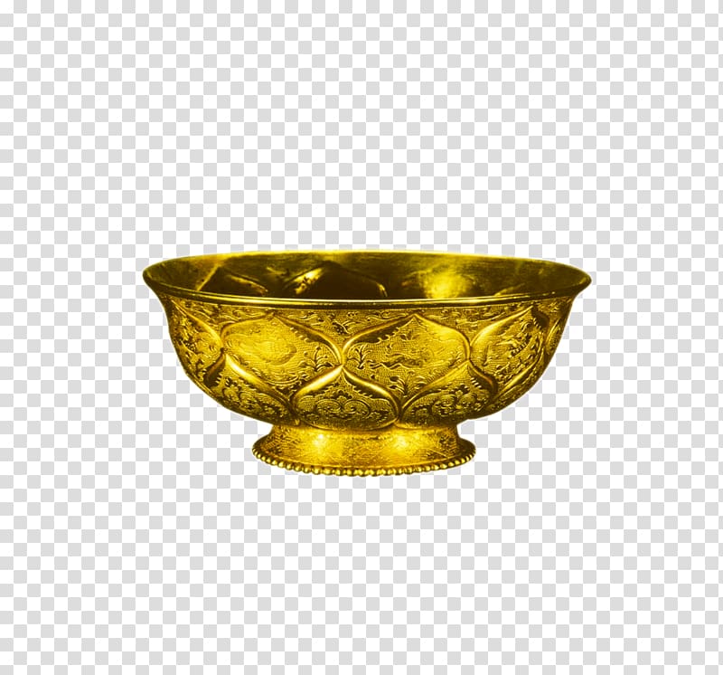 Bowl Tableware Gold, Gorgeous gold bowl transparent background PNG clipart