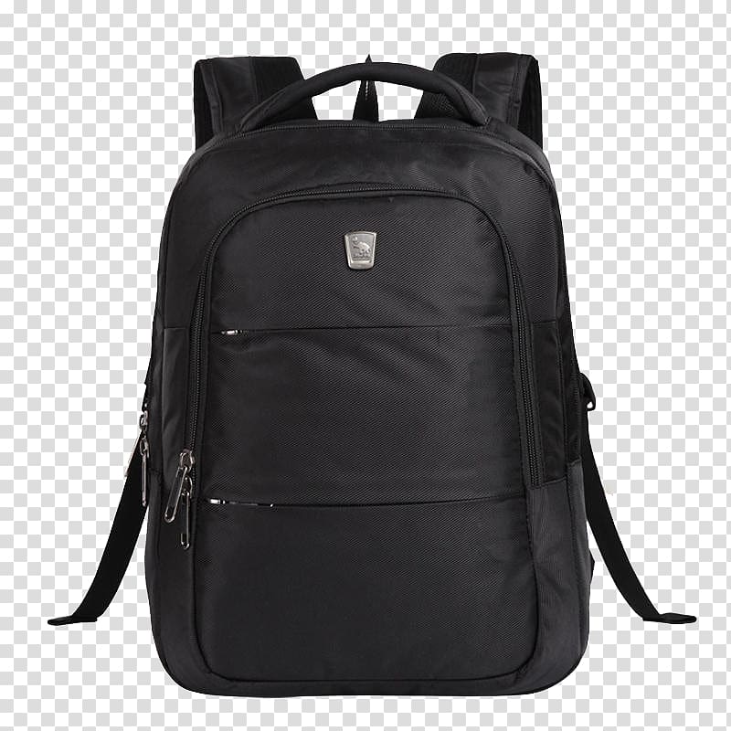 Handbag Backpack Satchel, Pure black backpack schoolbag transparent background PNG clipart