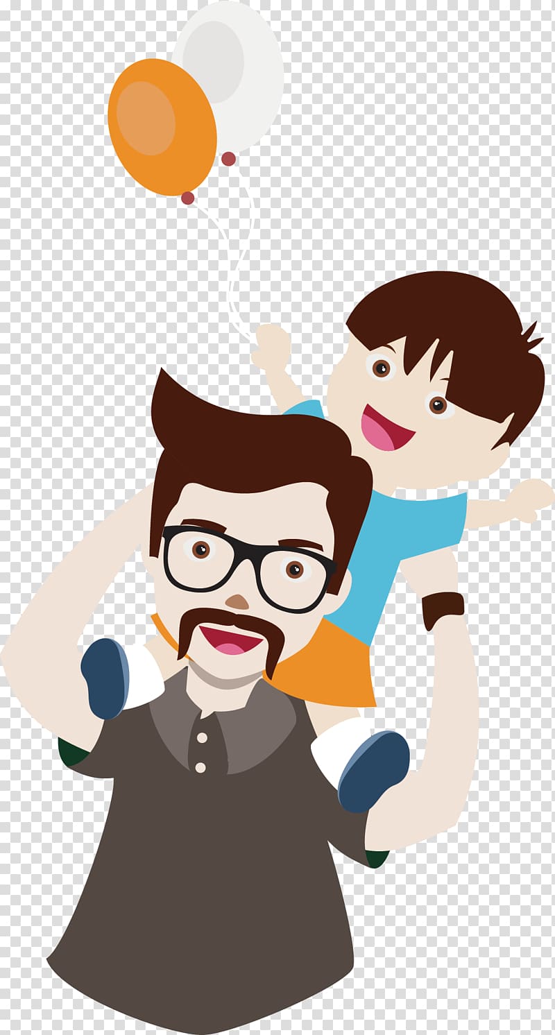 animated father and son