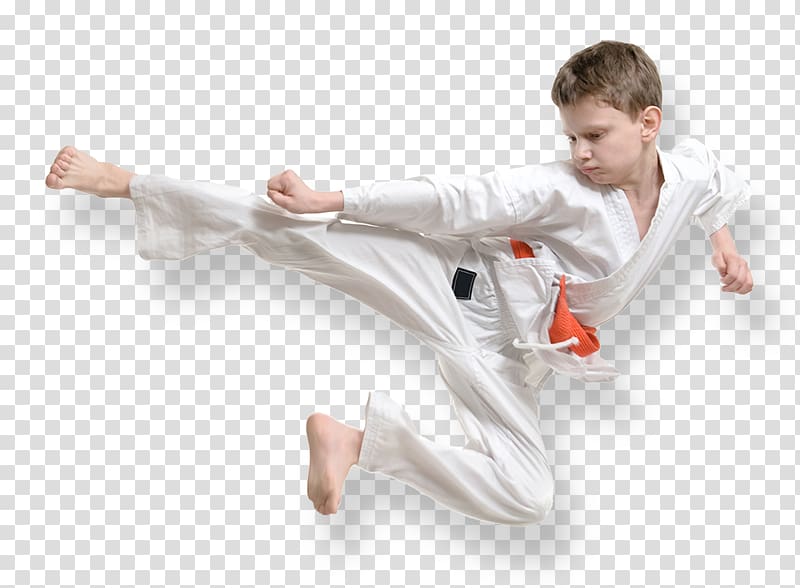 toddler's karate Gi, The Karate Kid Martial arts Kick , karate transparent background PNG clipart