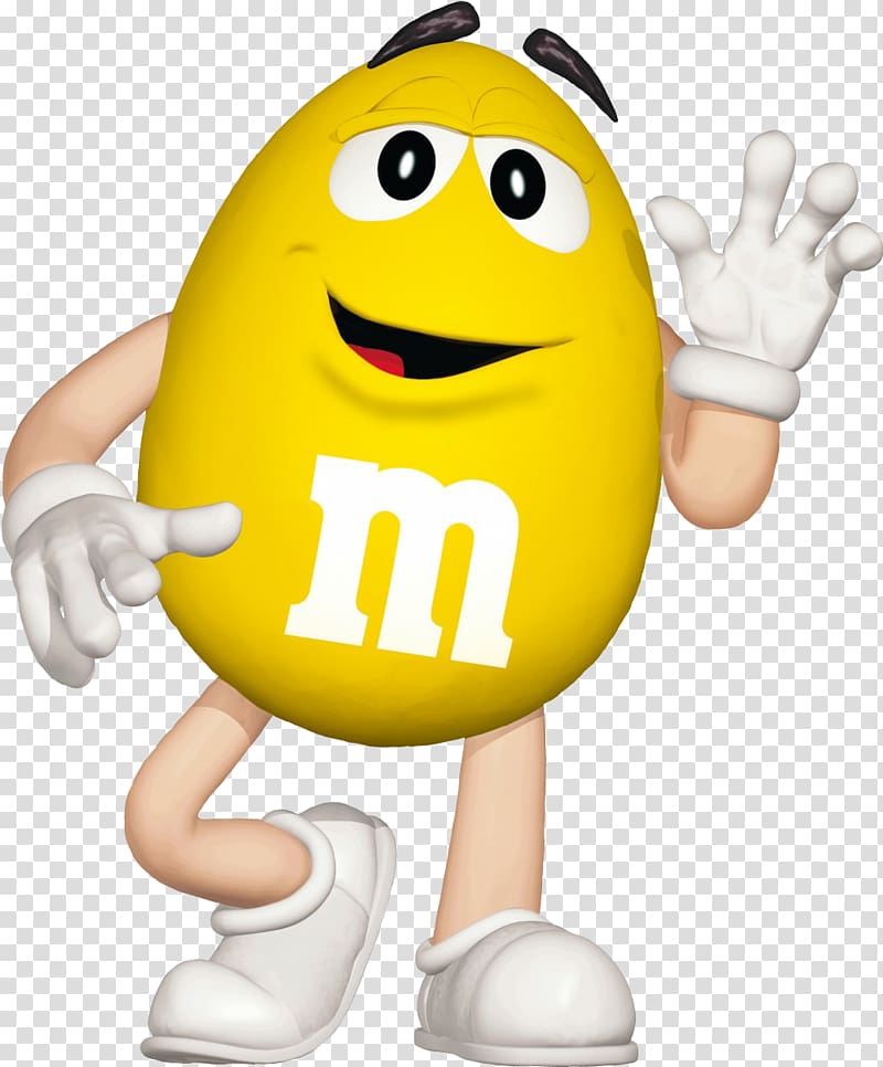 yellow M&M character waving hand, M&M\'s World Hackettstown Mars, Incorporated Chocolate brownie, Movies transparent background PNG clipart