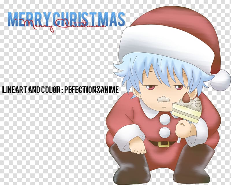 Gintoki Sakata Santa Claus Chibi Gin Tama Christmas, santa claus transparent background PNG clipart