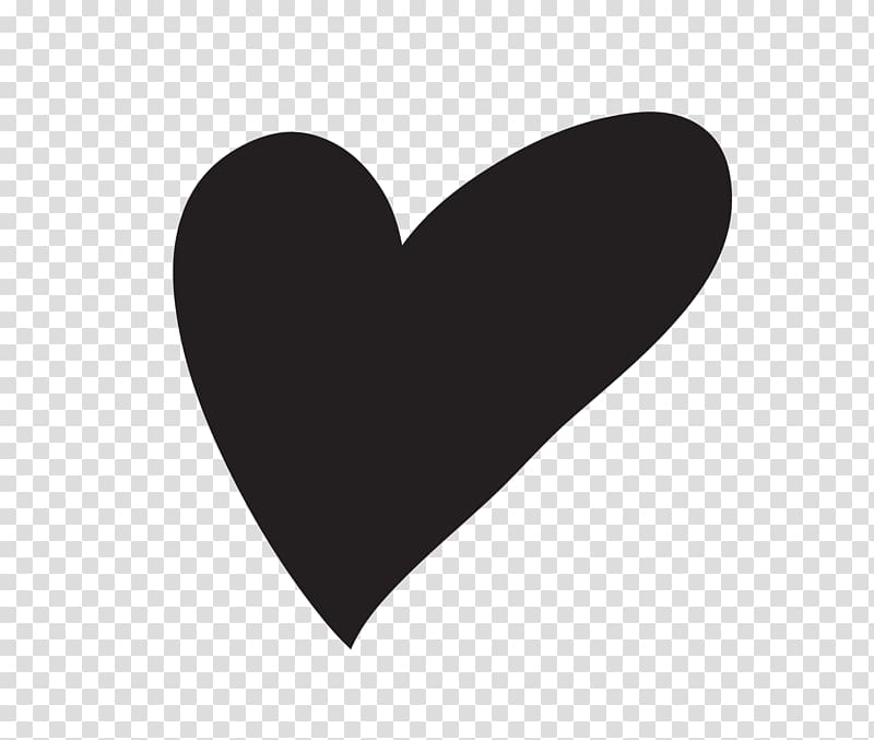 black heart illustration, Heart Drawing, Hand drawn heart-shaped transparent background PNG clipart