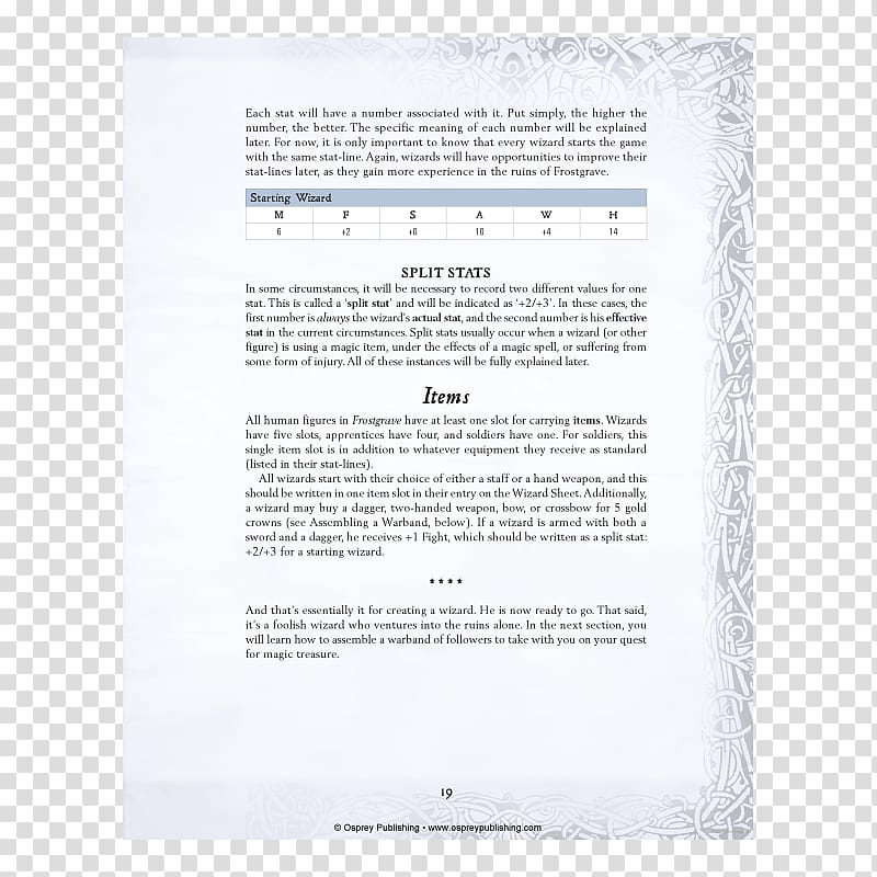 Document, Frostgrave Fantasy Wargames In The Frozen City transparent background PNG clipart