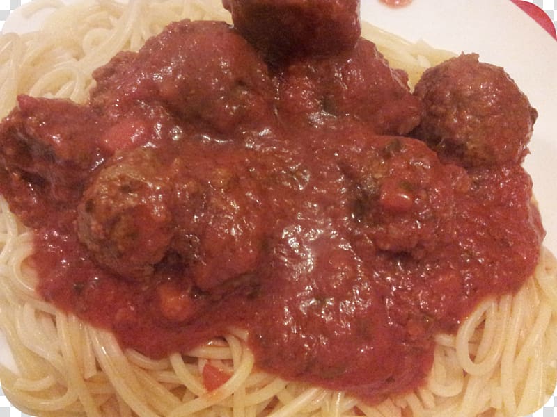 Spaghetti alla puttanesca Marinara sauce Meatball Meal, meatballs in kind transparent background PNG clipart