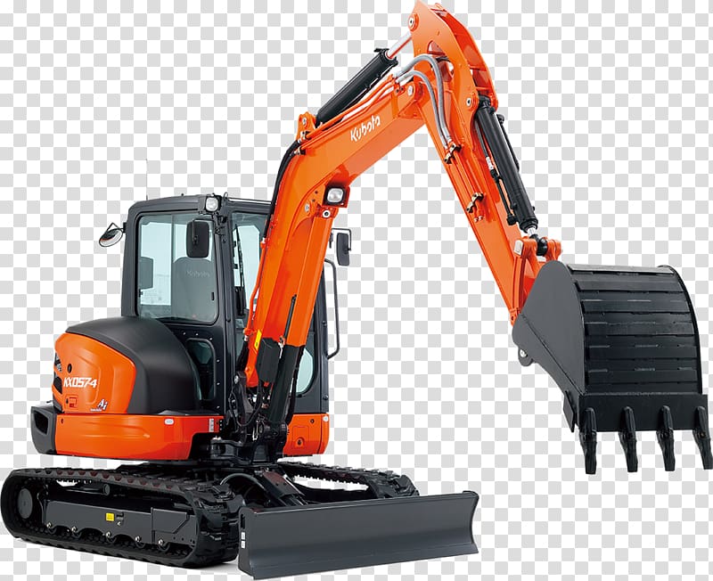 Kubota Corporation Compact excavator Heavy Machinery Loader, excavator transparent background PNG clipart