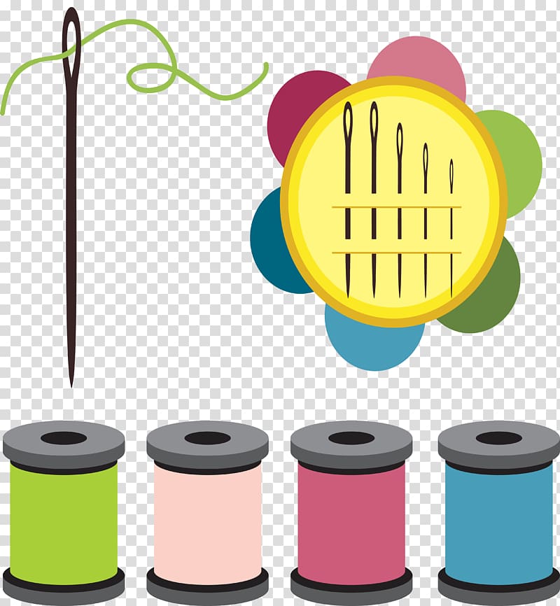 Thread Hand-Sewing Needles Embroidery Box, sewing kit transparent background PNG clipart