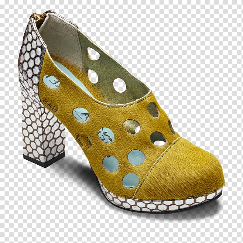 High-heeled shoe Calfskin Boot Fashion, Polka Dot Mid Heel Shoes for Women transparent background PNG clipart