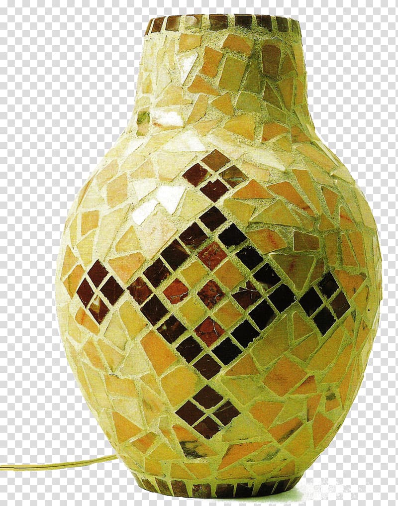 Vase Ceramic, italian mosaic transparent background PNG clipart