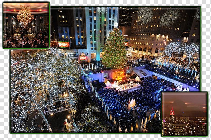 Rockefeller Center Tree Bryant Park Rockefeller Plaza Christmas Day, transparent background PNG clipart