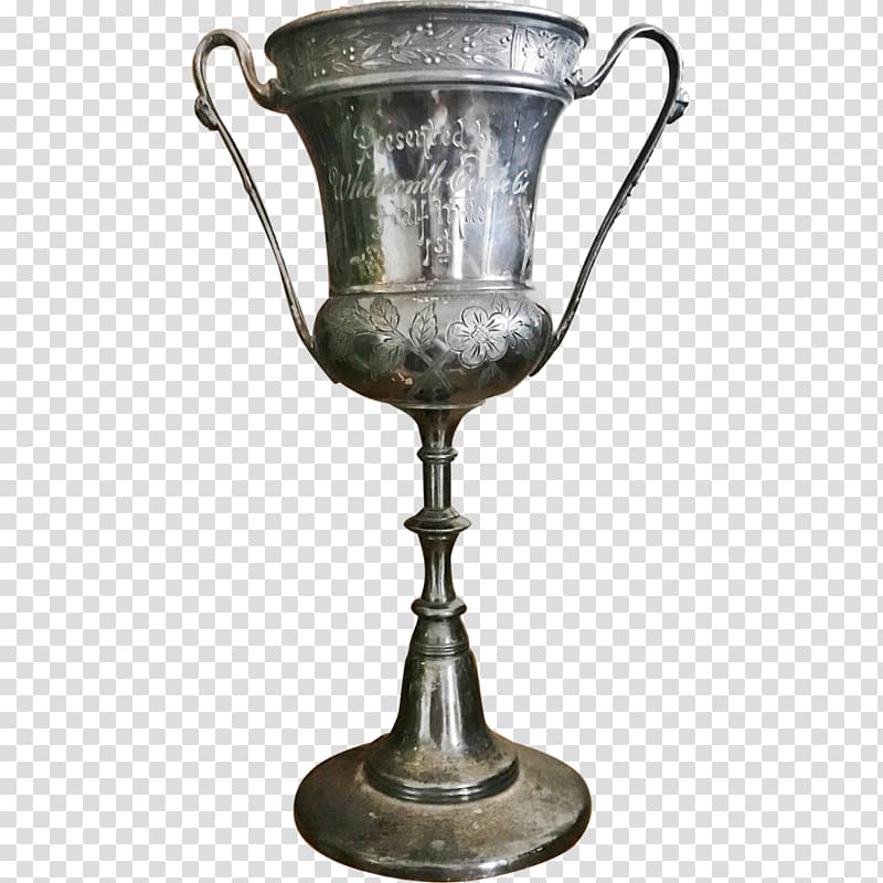 Trophy Glass Chalice Metal Stemware, silver plate transparent background PNG clipart