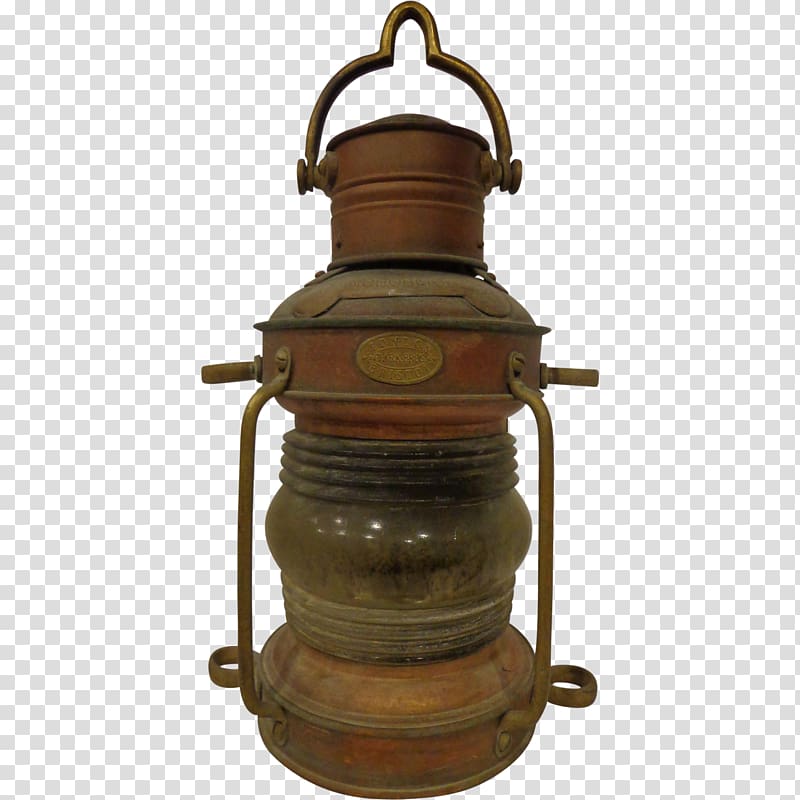 Light Lantern Brass Ship Oil lamp, anchor transparent background PNG clipart