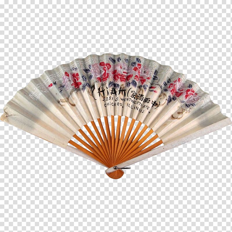Hand fan Paper Chicago, hawaiian transparent background PNG clipart