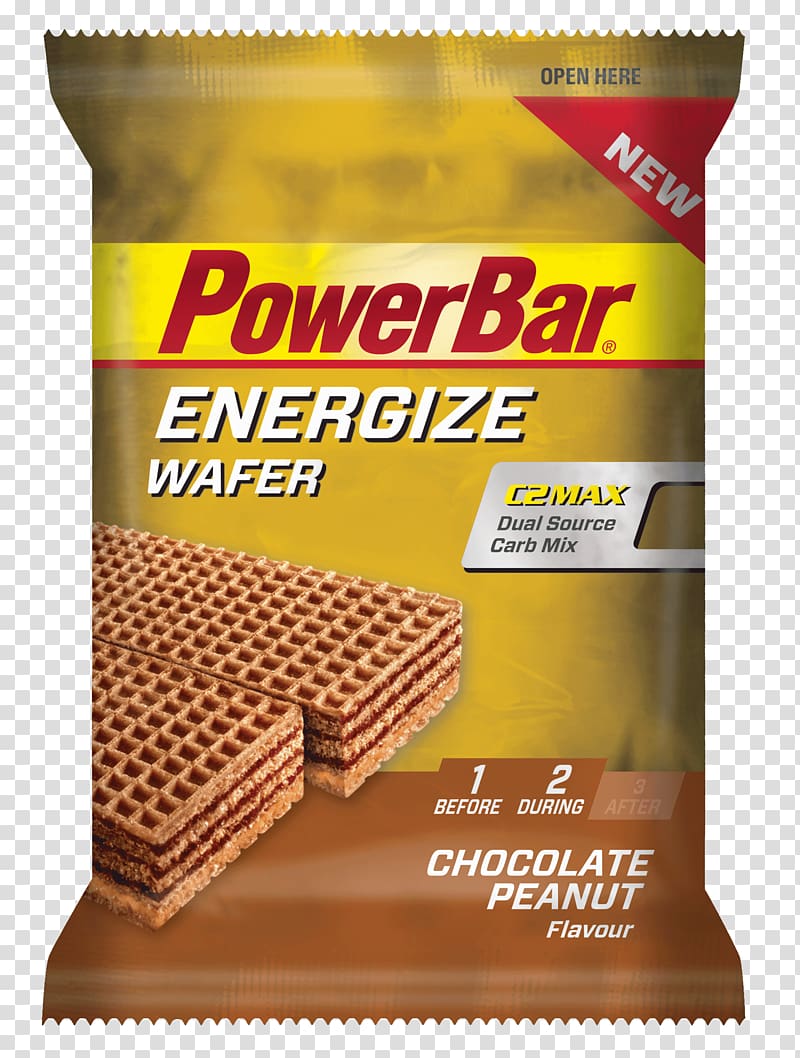 PowerBar Wafer Energy gel Energy Bar Carbohydrate, Chocolate Wafer transparent background PNG clipart