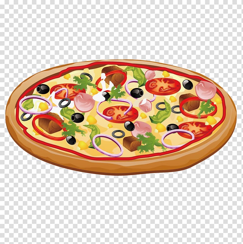 Pizza Hamburger Chicken Leg Fast food Italian cuisine, Delicious pizza transparent background PNG clipart