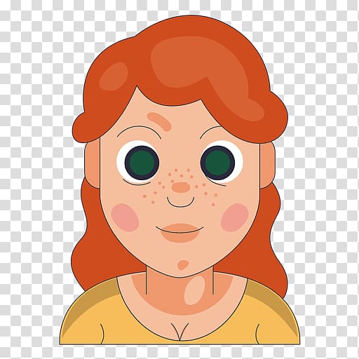 Red hair Freckle , ginger transparent background PNG clipart