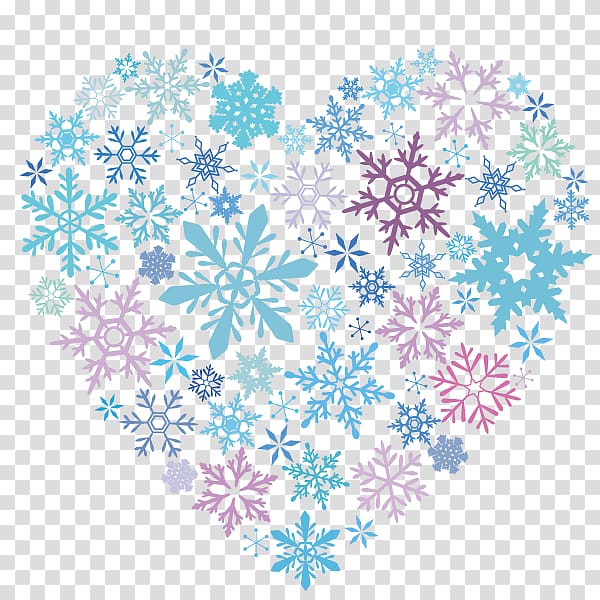 Snowflake Crystal Winter Color, snow transparent background PNG clipart