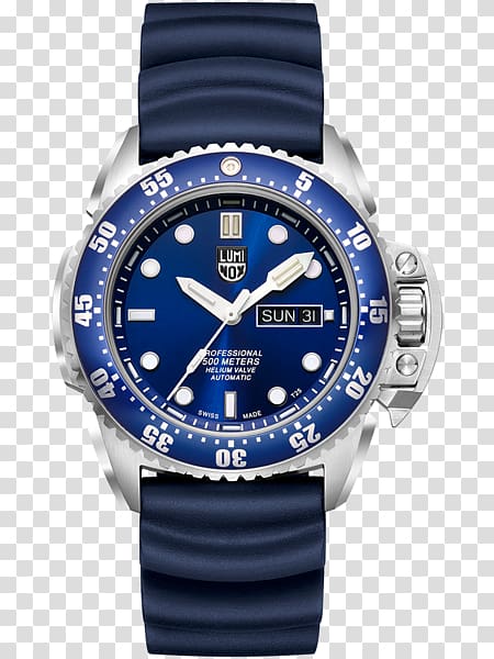 Luminox Diving watch Automatic watch Water Resistant mark, deep dive transparent background PNG clipart