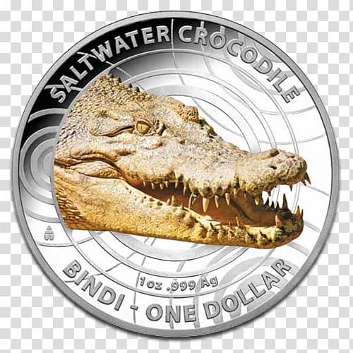 Saltwater crocodile Australia Coin Silver, Saltwater Crocodile transparent background PNG clipart