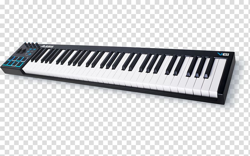 Alesis Q88 MIDI Controllers MIDI keyboard Alesis V25 Alesis VMINI Portable 25-Key USB-MIDI Controller, keyboard transparent background PNG clipart