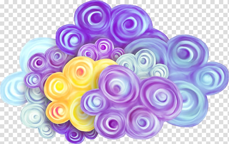 Color , Creative hand colored flowers in cool colors transparent background PNG clipart