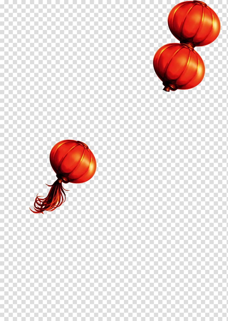 Paper lantern Sky lantern, Chinese New Year decorative red lanterns HD Free matting material transparent background PNG clipart