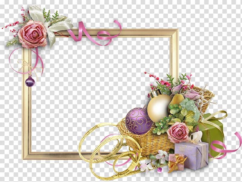 Frames Flower New Year Floral design, birthday border transparent background PNG clipart
