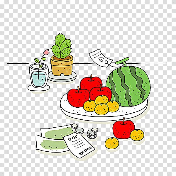 Illustration, Table fruit transparent background PNG clipart